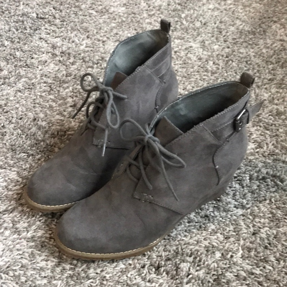 Grey ankle booties